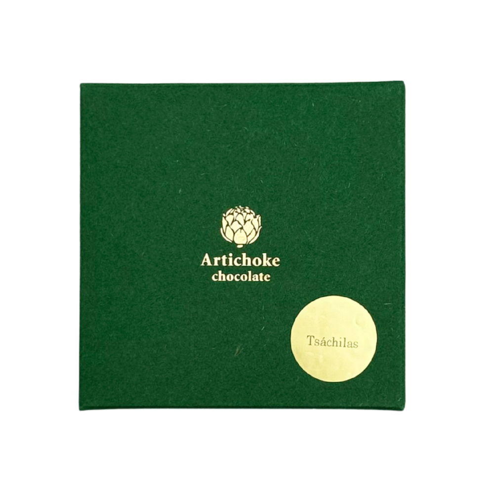 Artichoke Chocolate Tsáchila Dark 72% bar, Japanese bean-to-bar chocolate with Ecuadorian cacao
