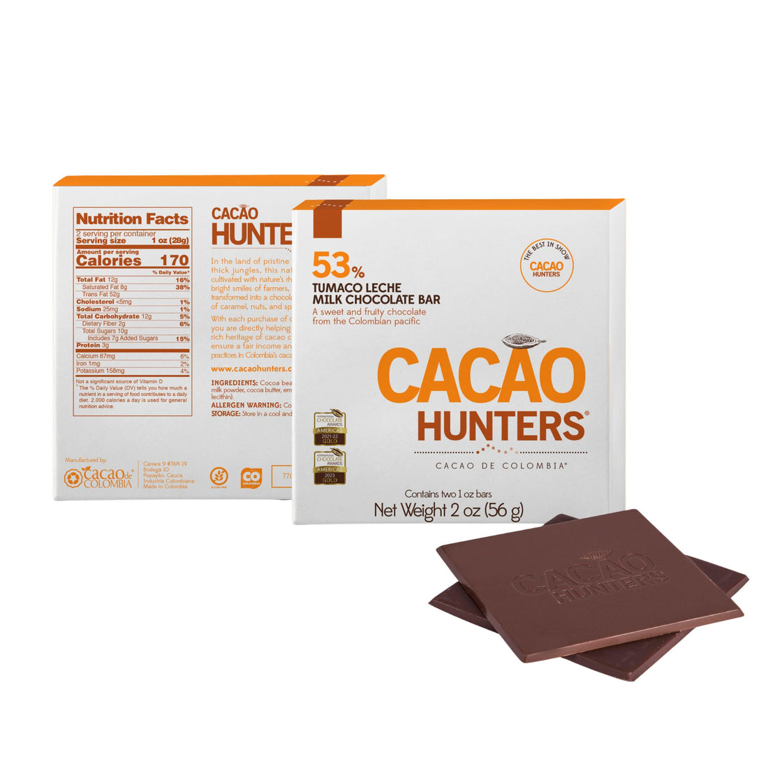 Cacoa Hunters | 53% Milk Chocolate - Colombia