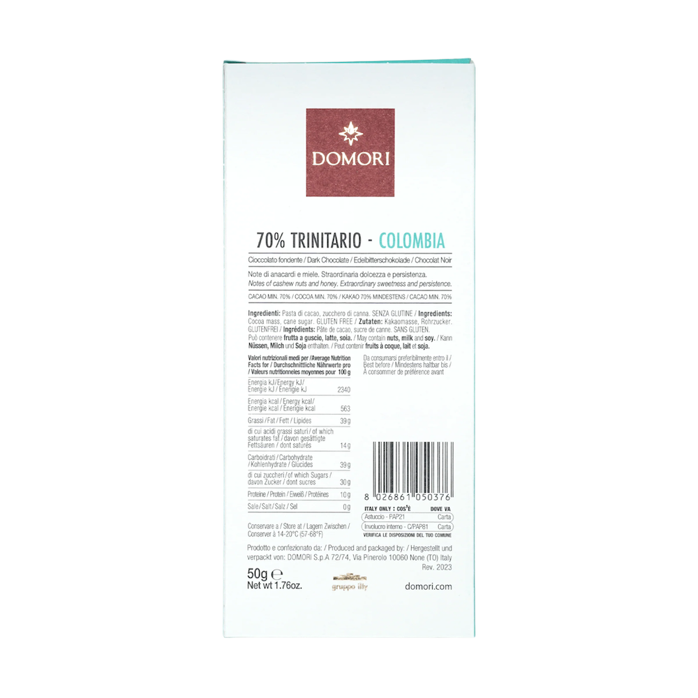 Domori | 70% Dark Chocolate - Colombia