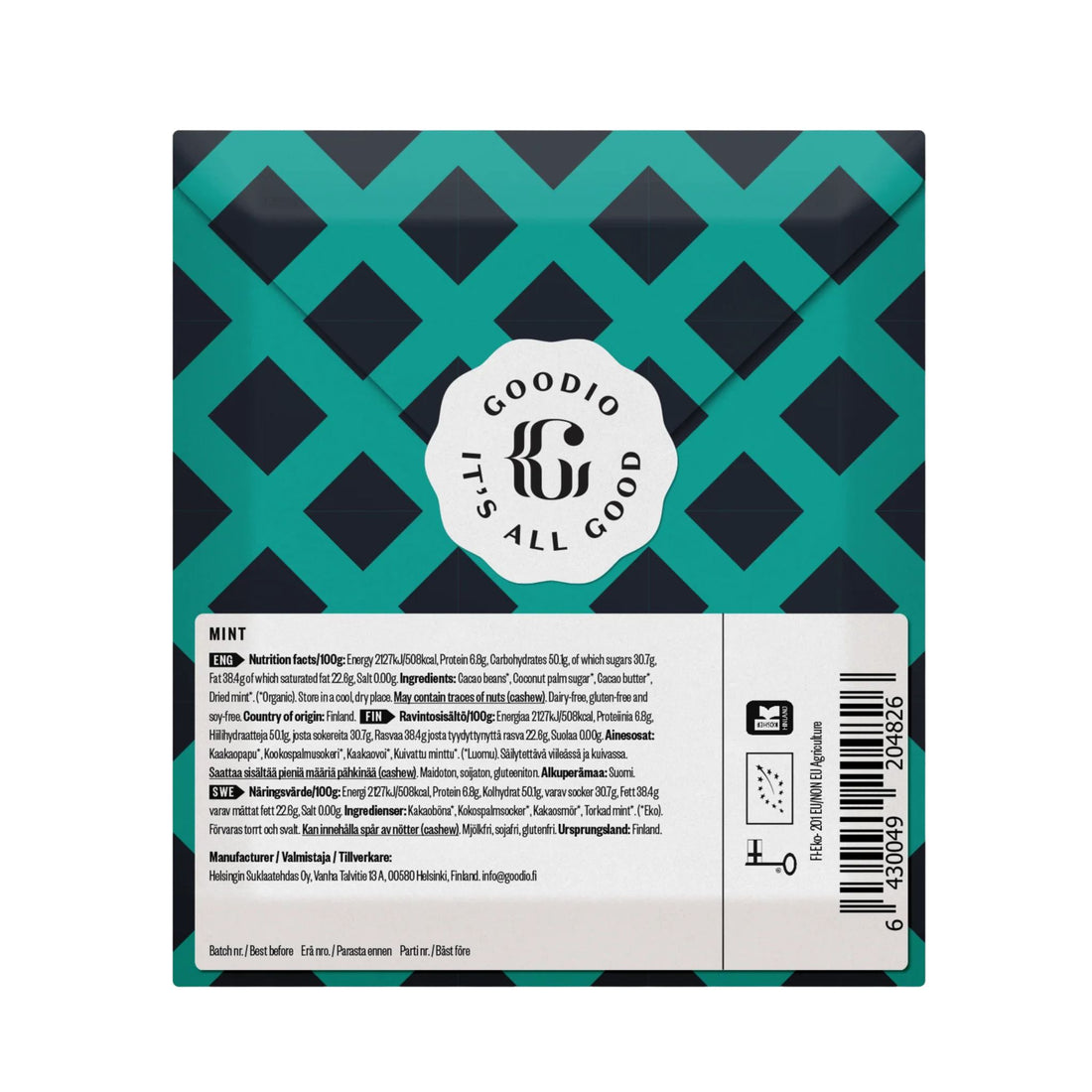 Goodio | 65% Dark Chocolate - Mint