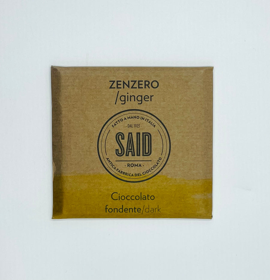 SAID Chocolate | 72% Dark Chocolate - Ginger